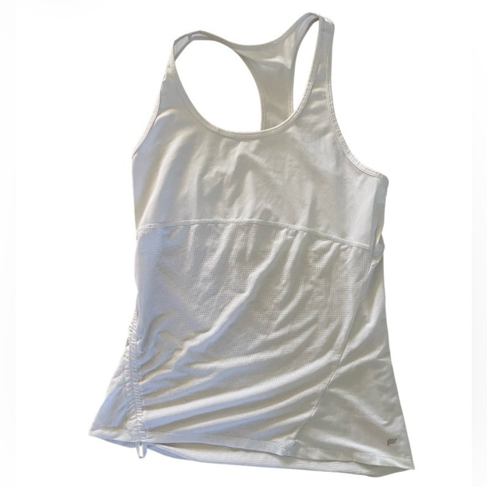 Fabletics White Racerback Tank Top no tag , size M, rushing on side